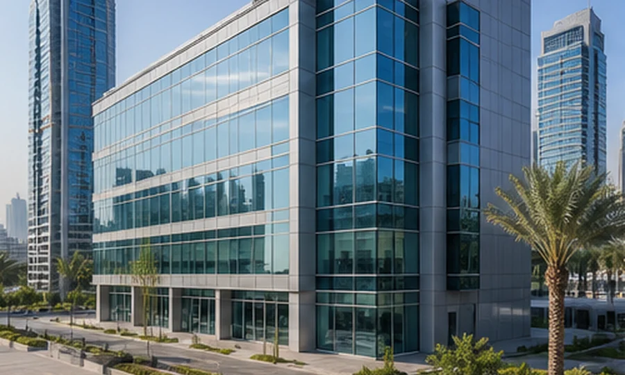 Contemporary commercial office building in Dubai